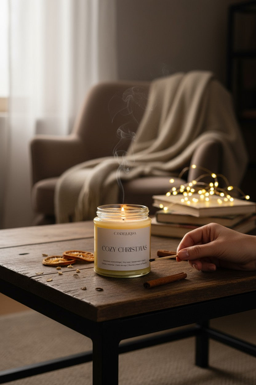 Cozy Christmas: vela aromática canela y naranja